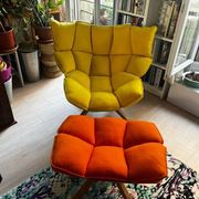 B&B Italia - armchair and footrest HUSK by Patricia Urquiola