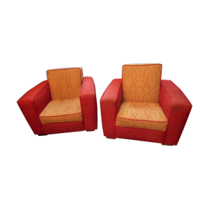 Paire de fauteuils club