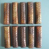 terracotta knife rests vintage table art set holders