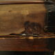 Domed travel trunk old wood