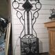 Art Deco coat rack wardrobe in wrought iron from the 1930s.
