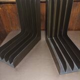 Vintage brown plastic record holder