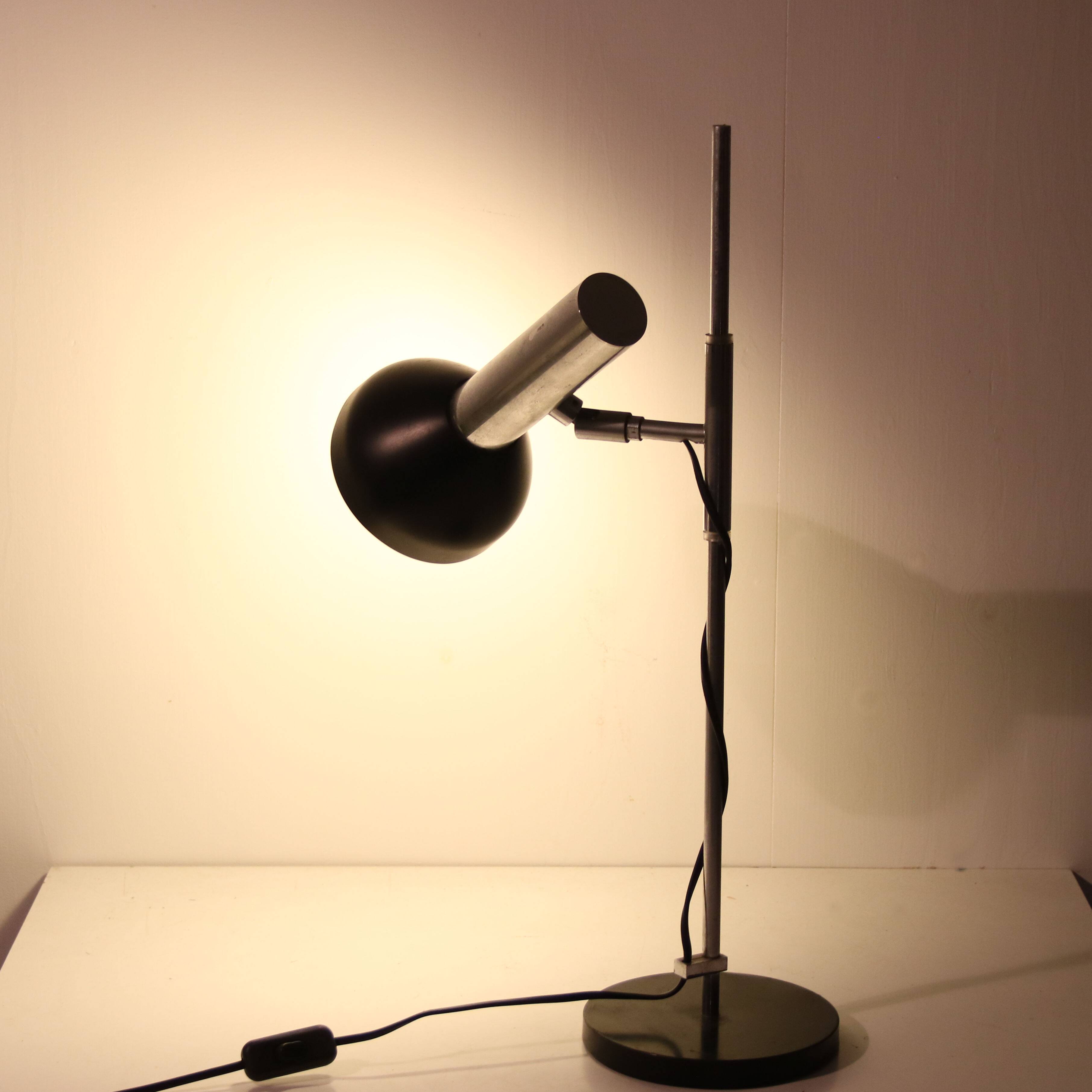 1960s Adjustable metal desk lamp from the Netherlands