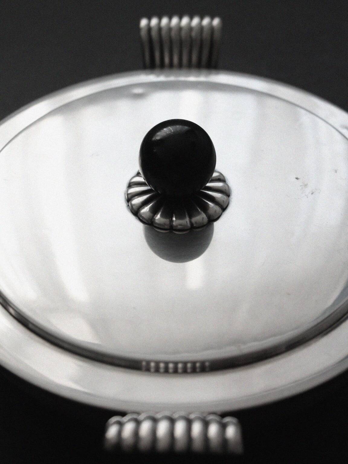 C.G. Hallberg Art Deco Silver Plated Serving Dish With Lid, Sweden, 1930s