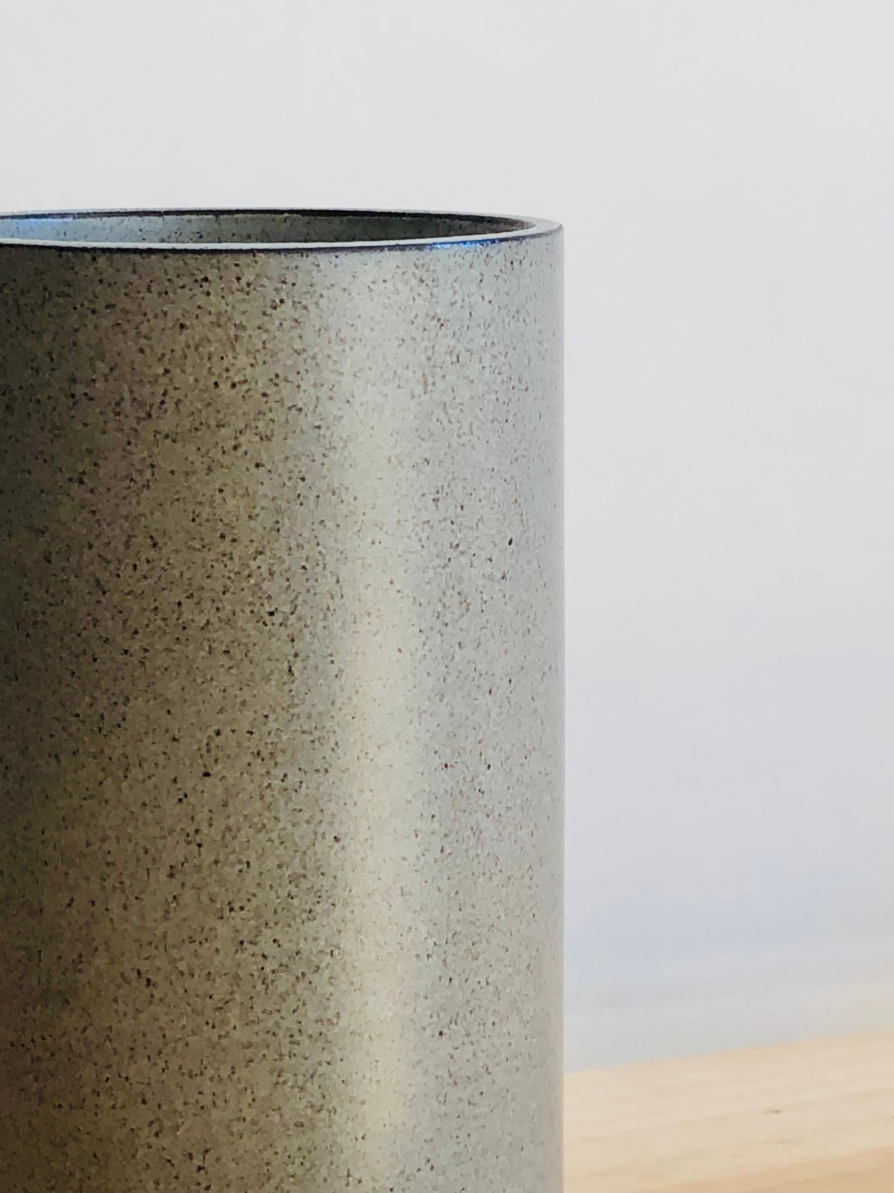 Brown grey ceramic vase
