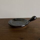 Black glazed earthenware dish 1960