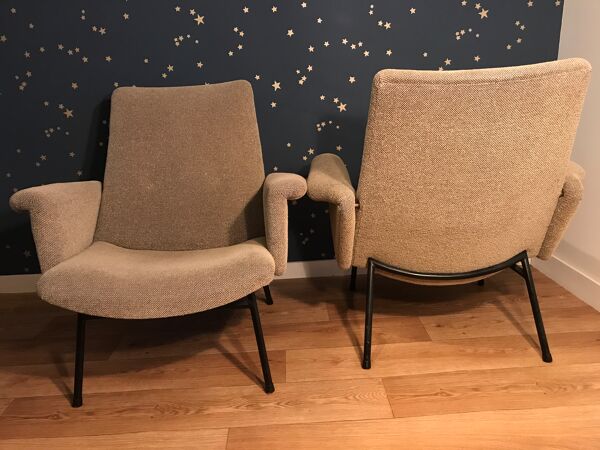 Splendide paire de fauteuils SK660 pierre Guariche steiner