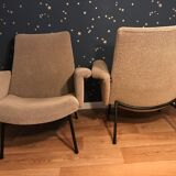 Splendid pair of chairs SK660 pierre Guariche steiner