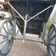 Old blue patina cart