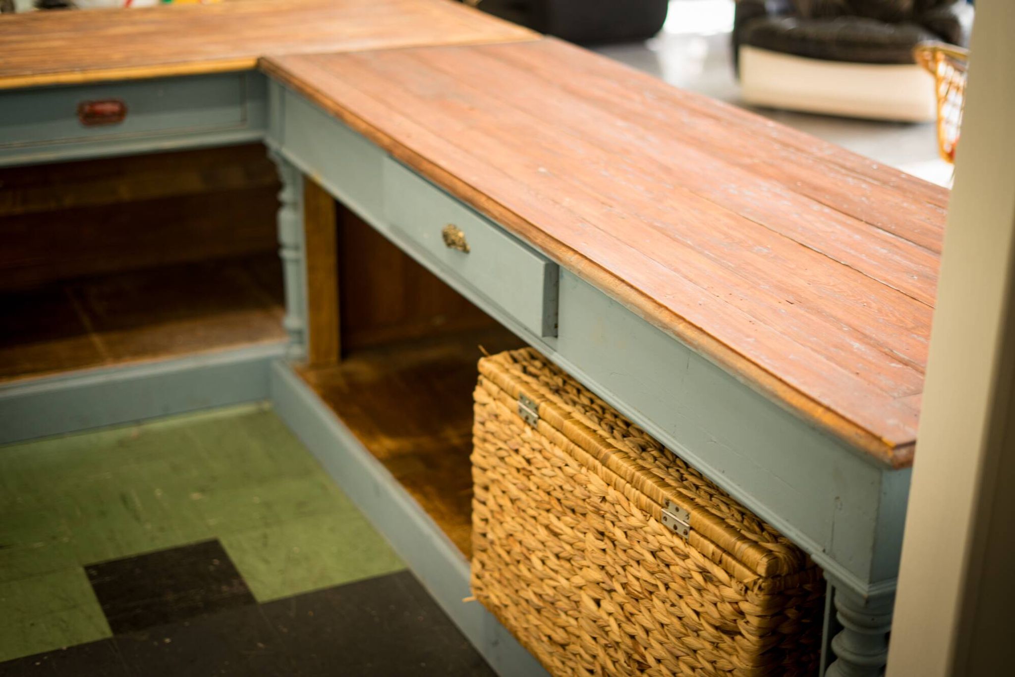 2 comptoirs drapiers meuble de metier