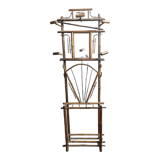 Bamboo coat rack with late nineteenth mirror