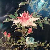 TV cabinet, hi-fi in decorated lacquered wood