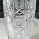 Boho chic vase in cut bohemian crystal. starry/crossions/foliage patterns. 20 x 12 cm