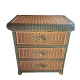 Commode osier/rotin/bois