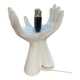 vintage ceramic and opaline hand lamp