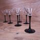 6 Luminarc vintage black stemmed cocktail glasses