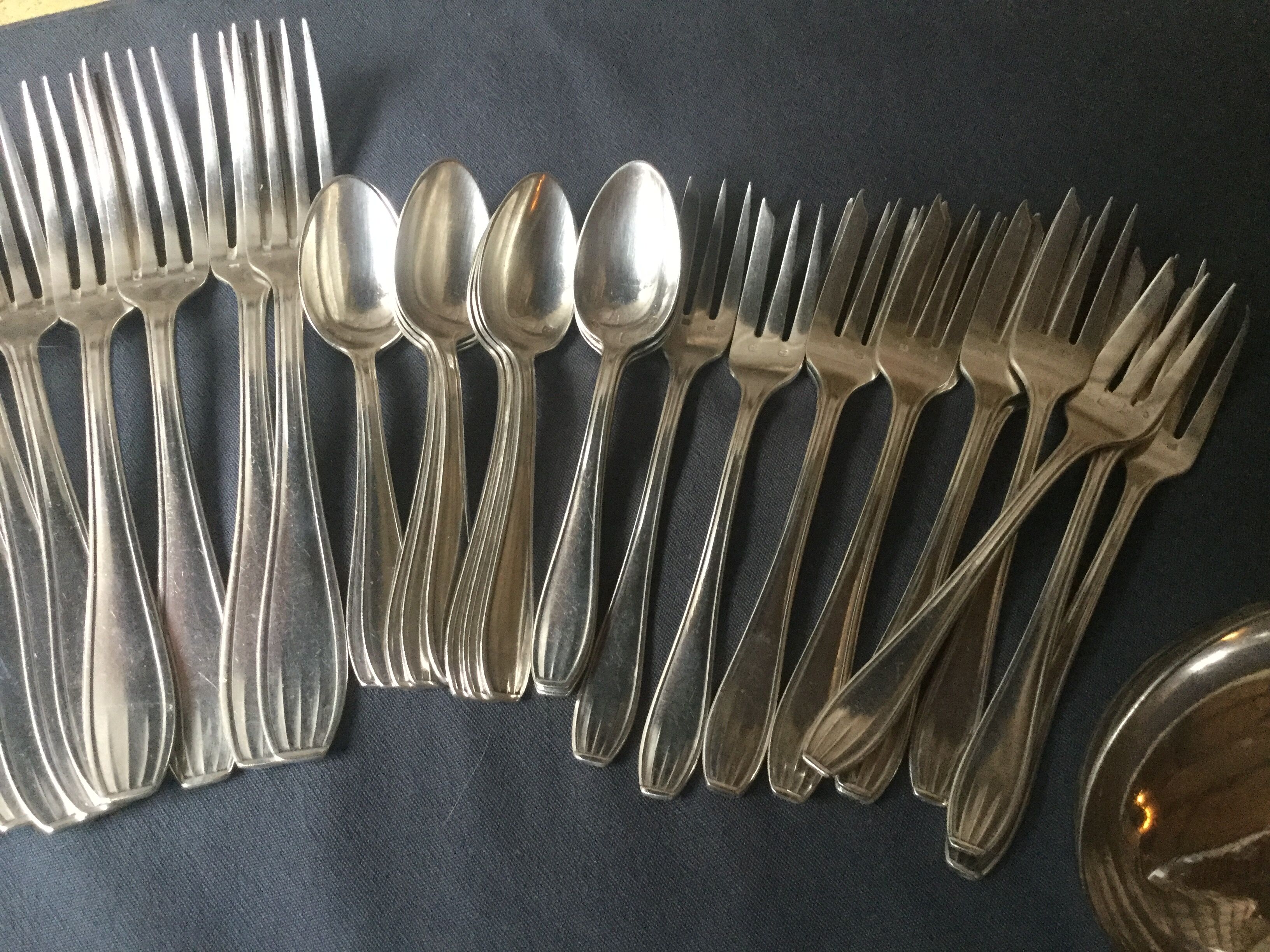 Silver metal housewife