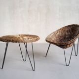 Roberto Mango, armchair and coffee table, Italy 1950
