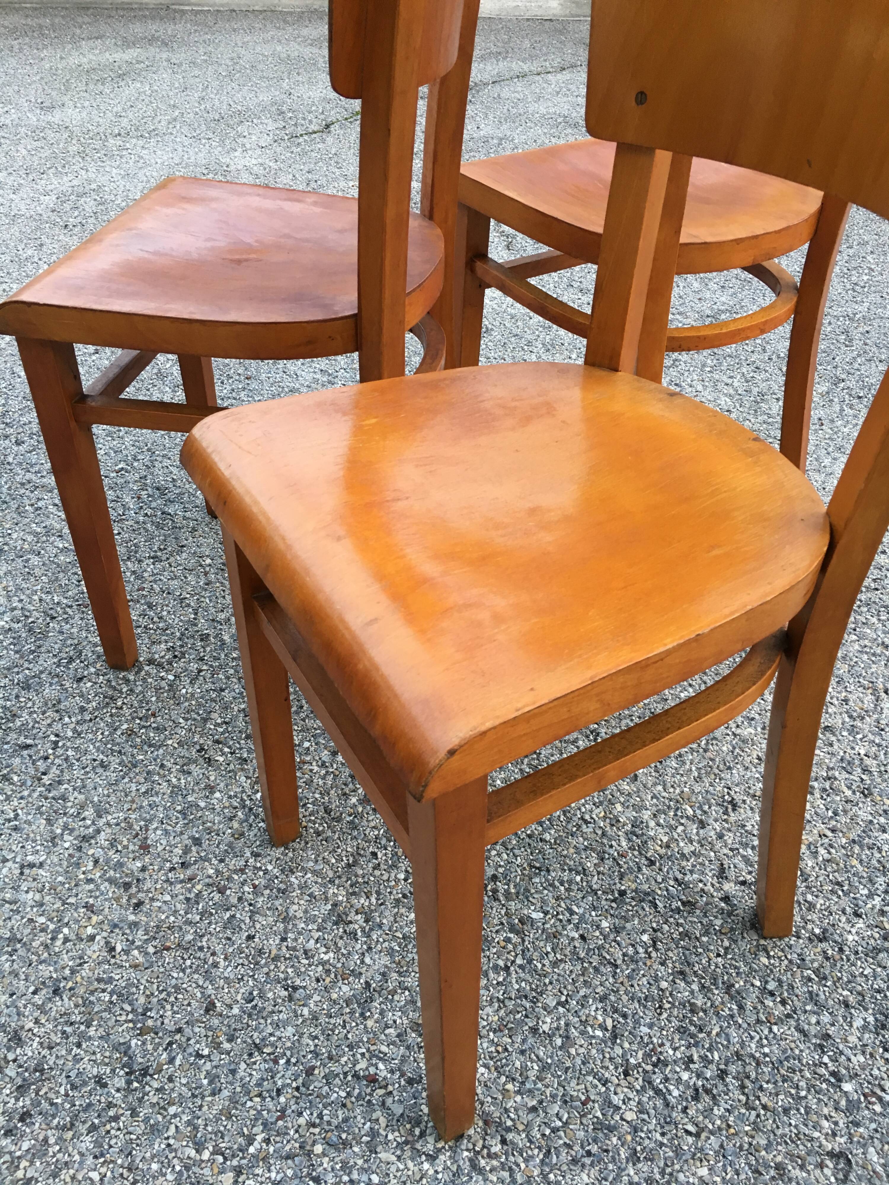 Ensemble de 3 chaises Thonet
