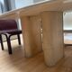 Vintage travertine table, Roche Bobois, France 1970