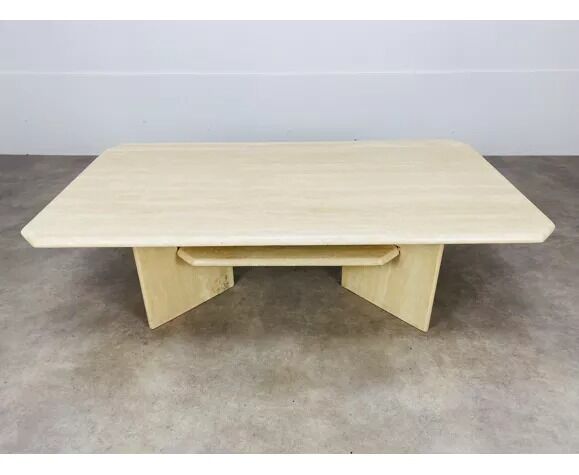 Travertine rectangle coffee table