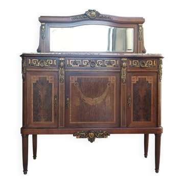 Louis XVI Buffet Desserte in mahogany veneer and marquetry