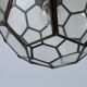 Italian Art Deco glass ceiling light in the shape of a honeycomb, 1950s, Italy.
