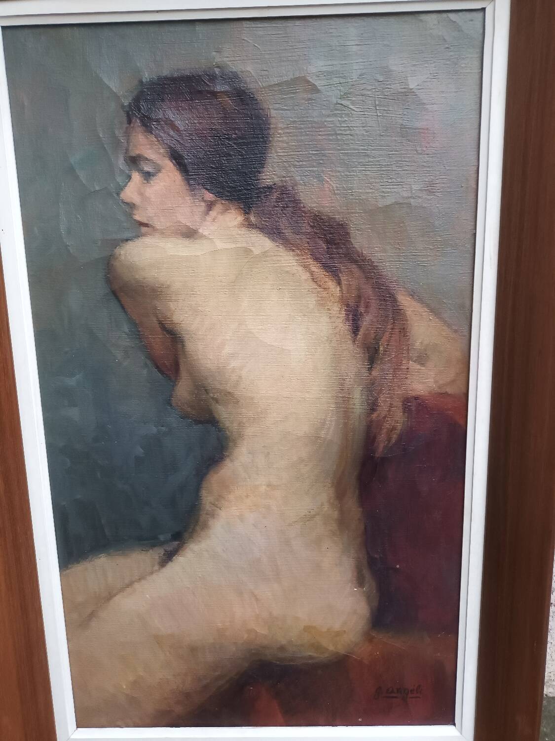 Female nude, oil on canvas