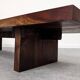 Brutalist coffee table in solid teak