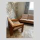 Brutalist pine sofa and armchair, france, 1960
