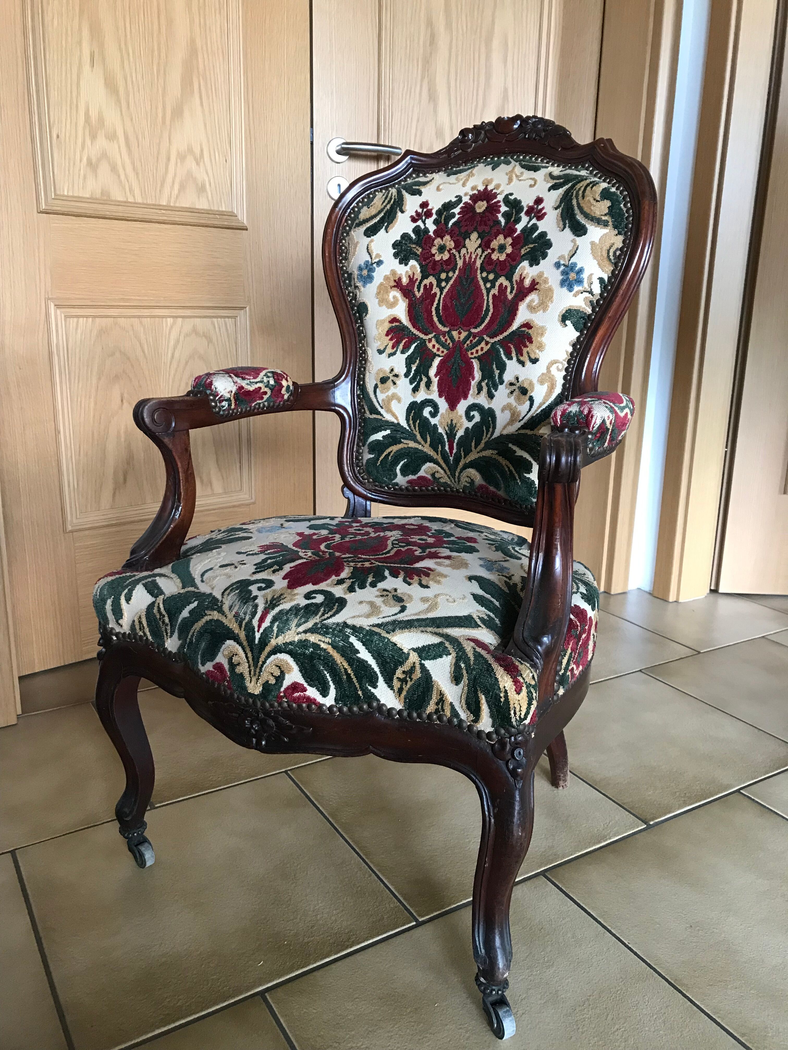 Authentic voltaire armchair 19th