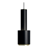Alvar Aalto A110 Hand Grenade pendant lamp in black with brass