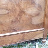 Carved walnut headboard