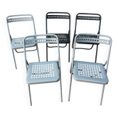 Set of five folding chairs