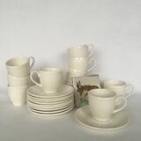 Ten English cups and saucers