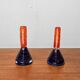 Vintage art glass candle holders, set of 2