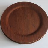Set of 12 plywood rosewood and teak plates by Morsbak, Denmark 1960s