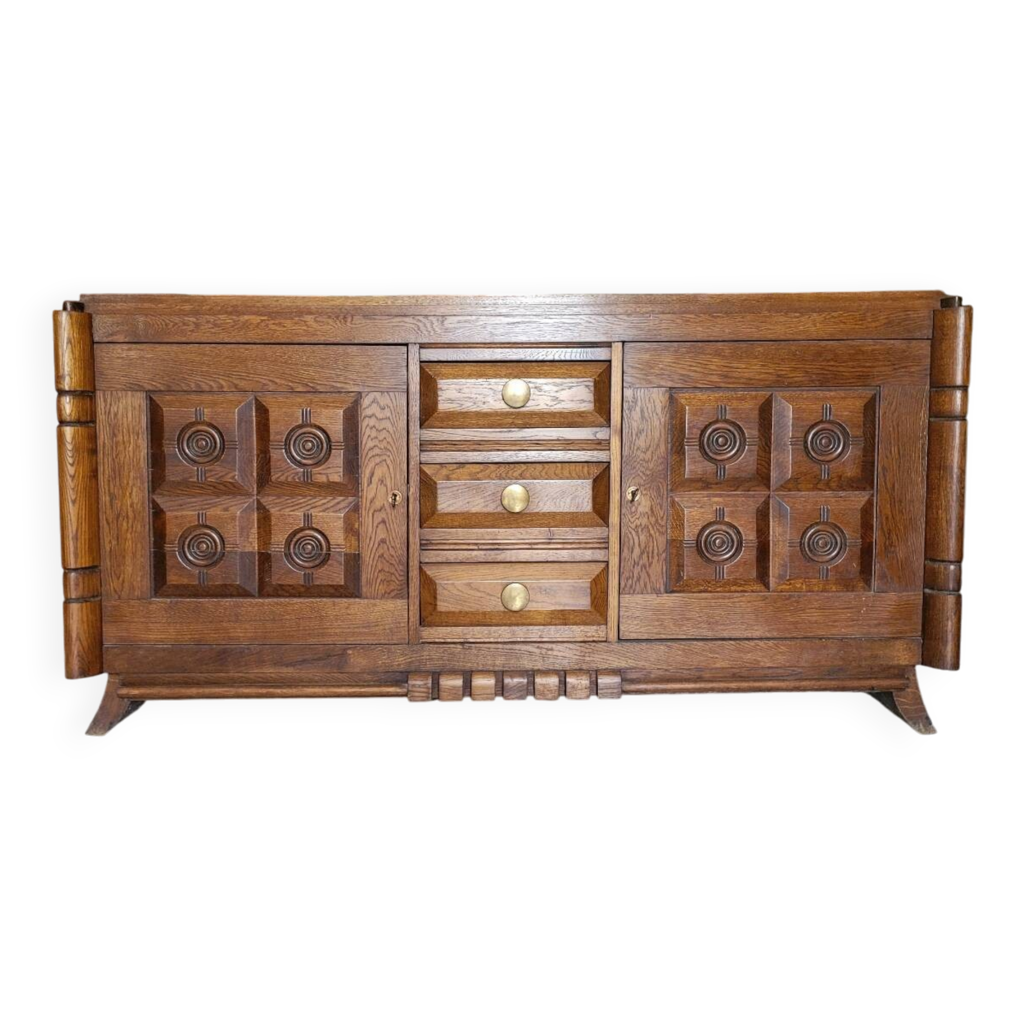 Vintage Art Deco oak sideboard