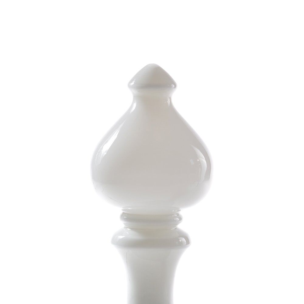 White Opaline Glass Bishop Table Lamp By Ivan Jakes For Sklarny Rapotin 1960s