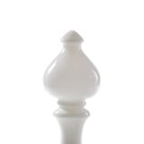 White Opaline Glass Bishop Table Lamp By Ivan Jakes For Sklarny Rapotin 1960s