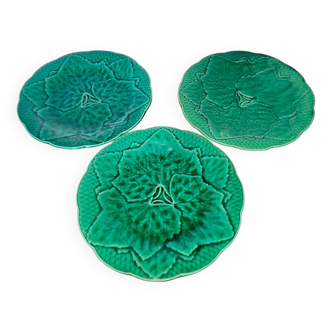 3 Old plates Gien France Creation Primefleur