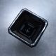 Black glass candlestick