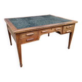 Vintage double-sided mahogany desk
