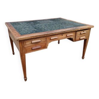 Vintage double-sided mahogany desk