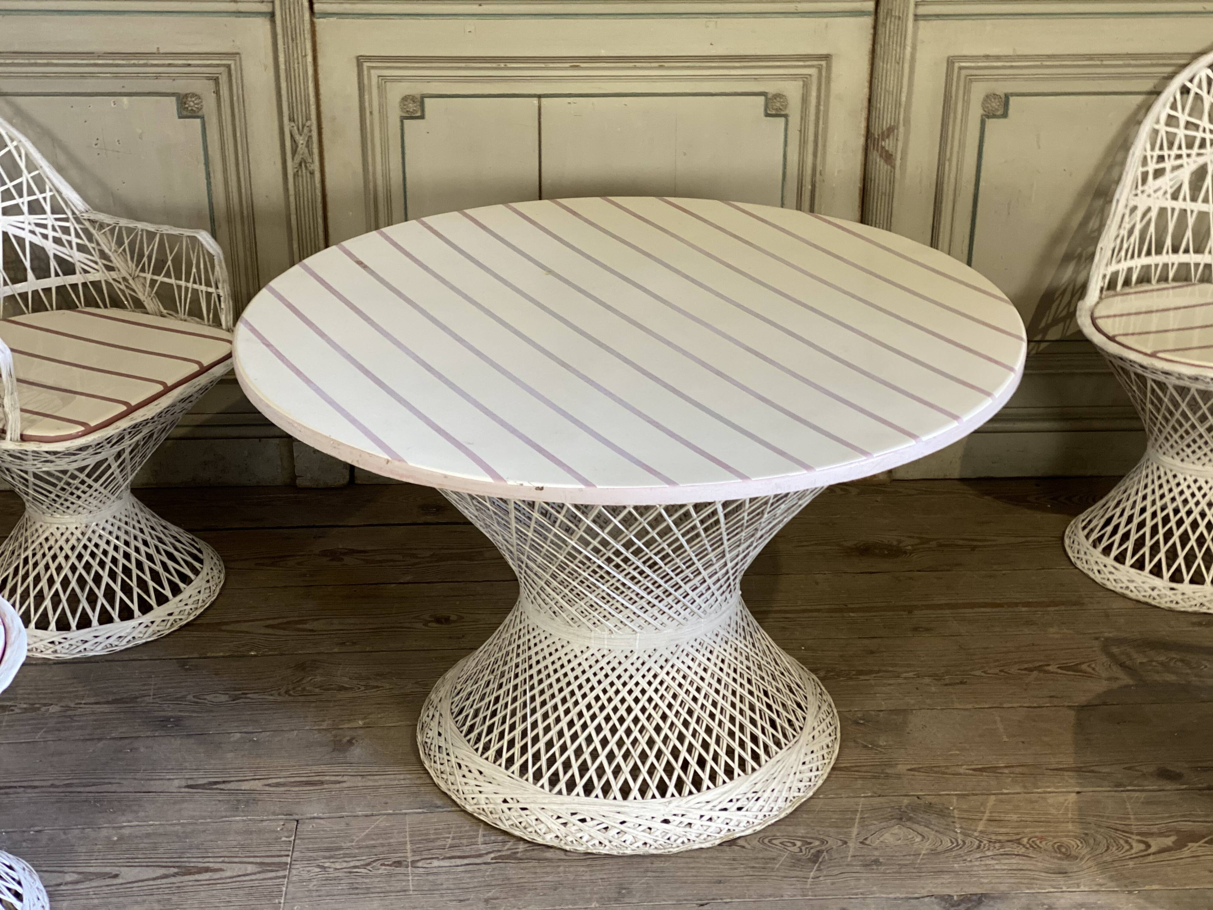 all of garden with three chairs a table and two chairs 80s