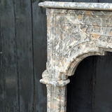 Regency fireplace in grey Ardennes marble, 18th century