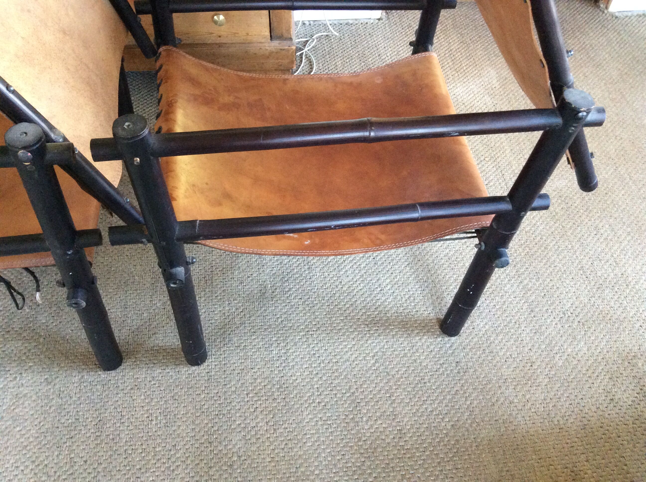 Paire de fauteuils safari