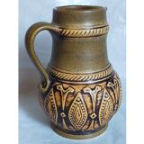 Ceramic pitcher west-germany jasba vintage graphic patterns