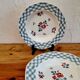Set of 5 Digoin Sarreguemines deep plates, Bastia model