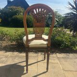 Antique Louis XVI style chair – lyre back, handcrafted upholstery